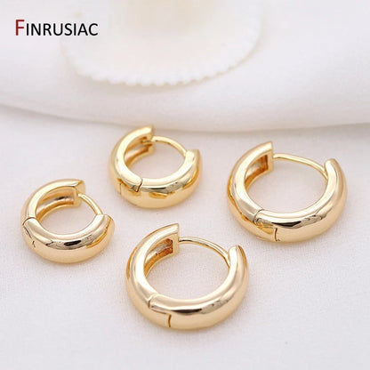 Trendy Gold Circle Hoop Earrings
