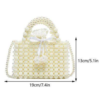 Luxury Handmade Pearl Beaded Evening Bag