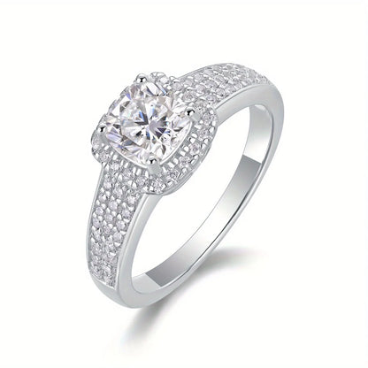 Vintage Sterling Silver Moissanite Ring