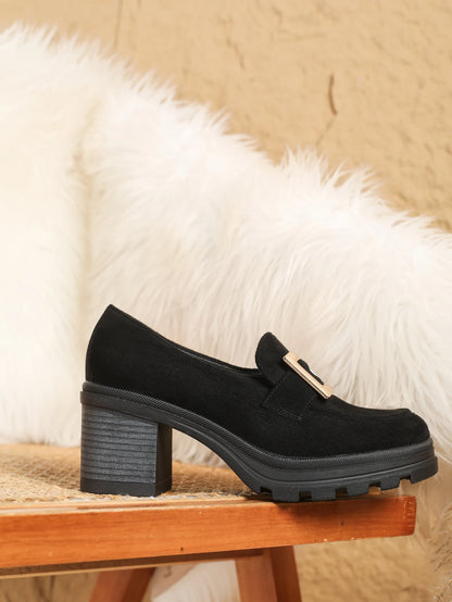 Spring 2025 Retro Chunky Heel Loafers