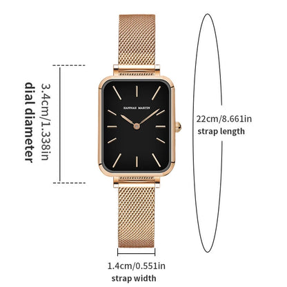 Square Mesh Strap Watch