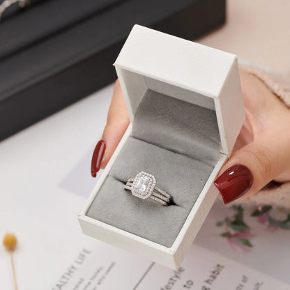 Radiant Cut Double Halo Engagement Ring