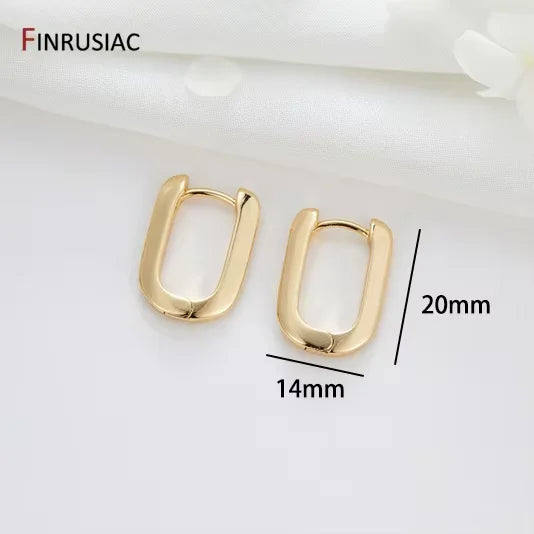 Trendy Gold Circle Hoop Earrings