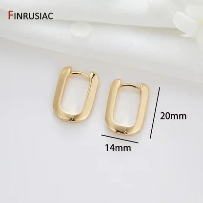 Trendy Gold Circle Hoop Earrings