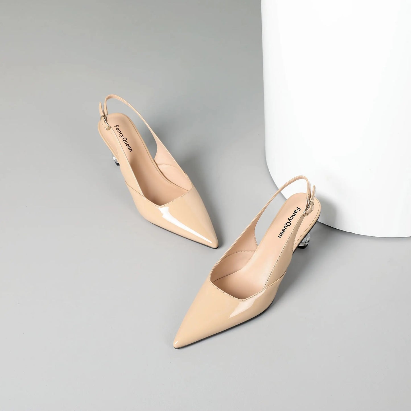 Pointed Slingback Kitten Heels