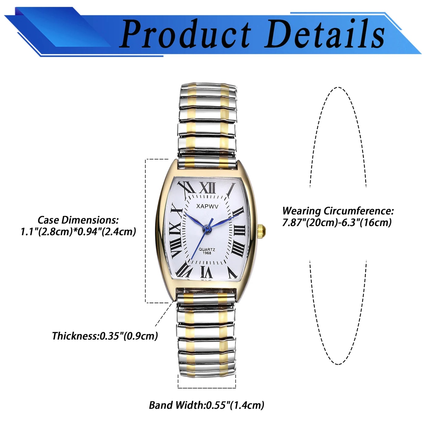 Rectangular Waterproof Quartz Watch