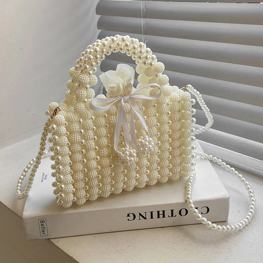 Luxury Handmade Pearl Beaded Evening Bag
