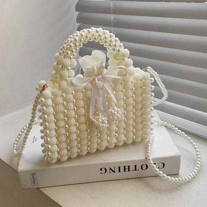 Luxury Handmade Pearl Beaded Evening Bag