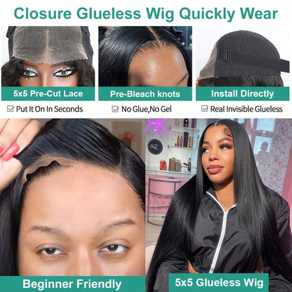 Bone Straight HD Lace Wig