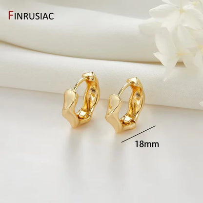 Trendy Gold Circle Hoop Earrings