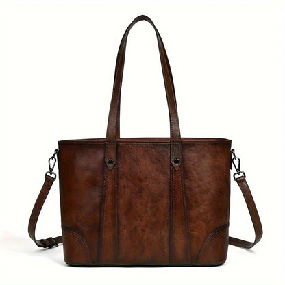 Vintage Genuine Leather Tote Bag
