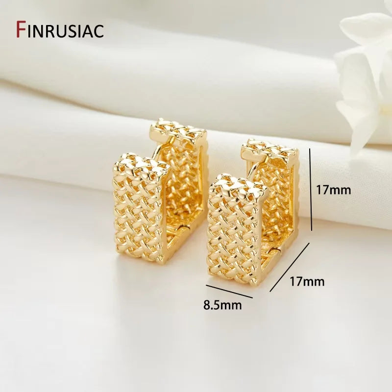 Trendy Gold Circle Hoop Earrings