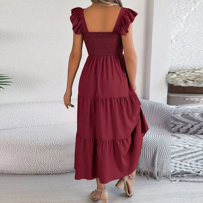 Square Neck Sleeveless Maxi Dress