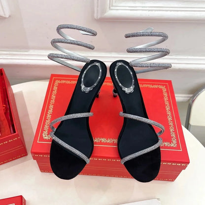 Genuine Leather Pointed-Toe Mules