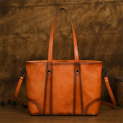 Vintage Genuine Leather Tote Bag