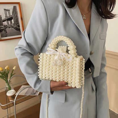 Luxury Handmade Pearl Beaded Evening Bag