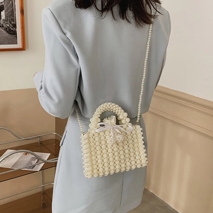 Luxury Handmade Pearl Beaded Evening Bag