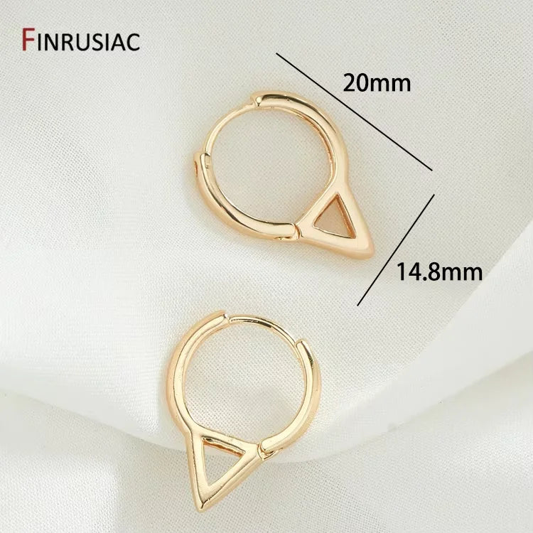 Trendy Gold Circle Hoop Earrings