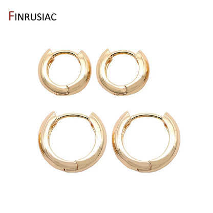 Trendy Gold Circle Hoop Earrings