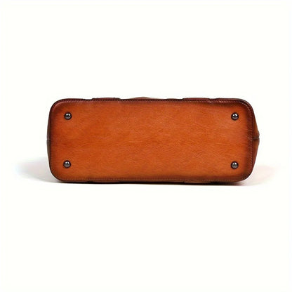 Vintage Genuine Leather Tote Bag