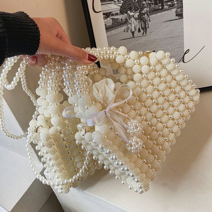 Luxury Handmade Pearl Beaded Evening Bag