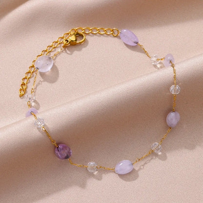 Gold Opal Stone Anklet