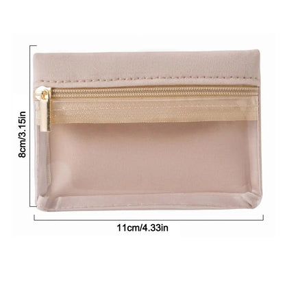 New with Zipper Jewelry Bag Velvet PVC Jewelry Packaging Box Transparent Jewelry Organizer