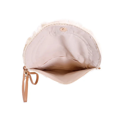 Handmade Raffia Straw Crossbody Clutch