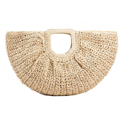 Handmade Boho Straw Beach Tote