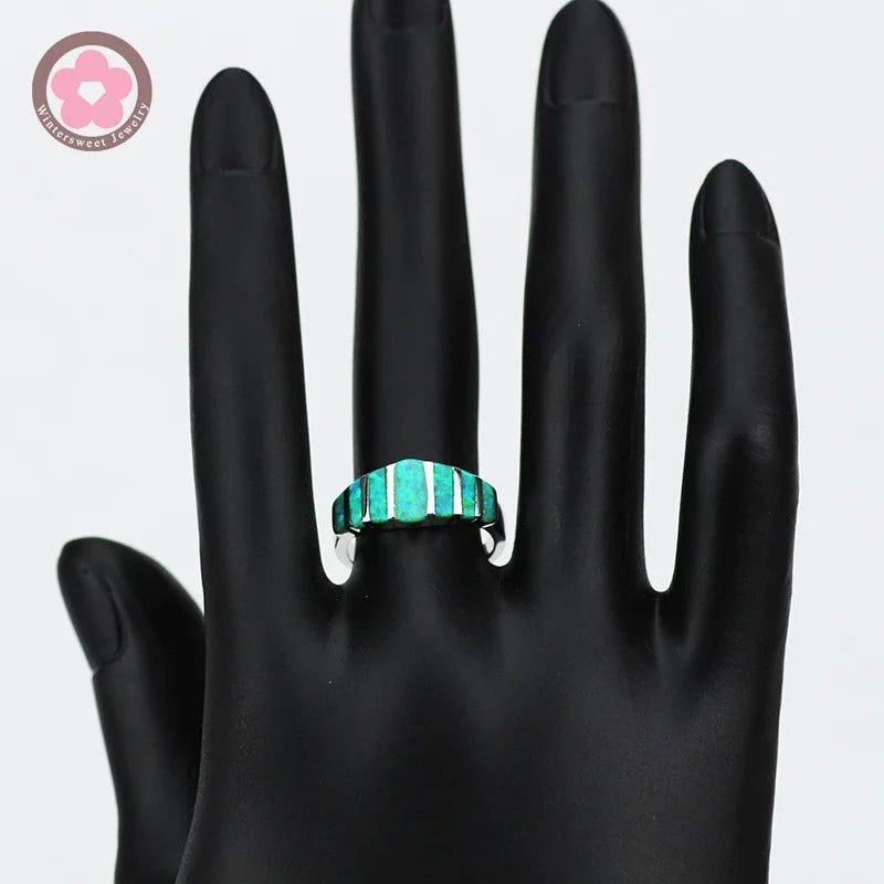 JLR-010 Colorful Fire Opal Fashion Jewelry Opal Cock Rings for Women Fashion Jewelry Evening Party Jewelry Christmas Gift