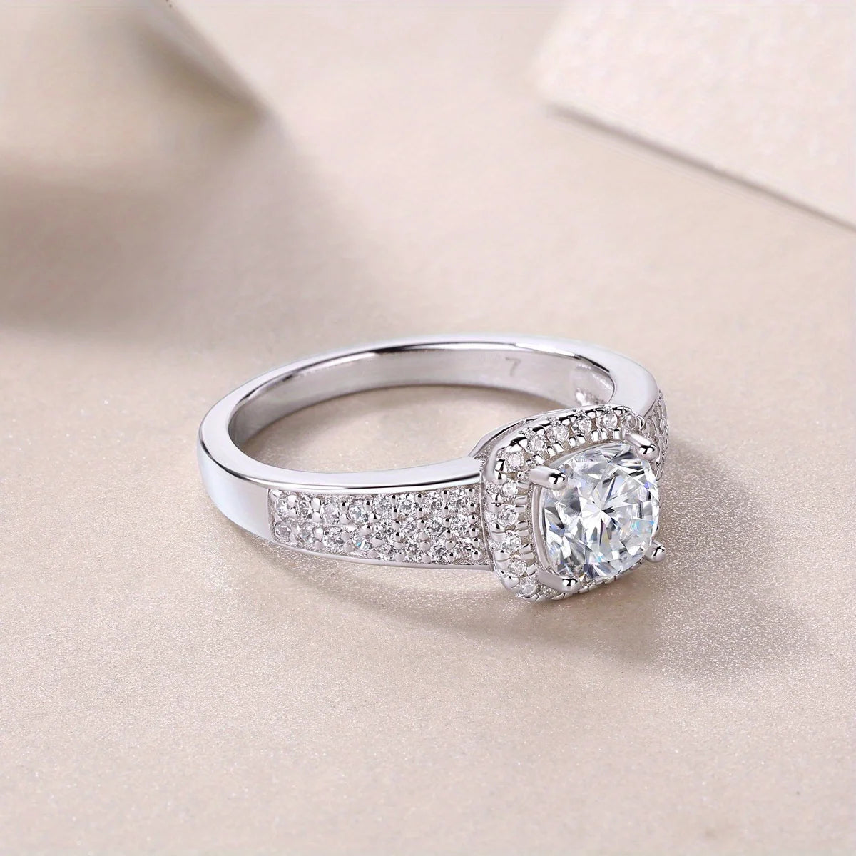 Vintage Sterling Silver Moissanite Ring