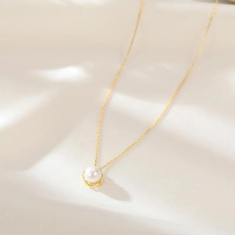 Handmade Adjustable Pearl Pendant Necklace
