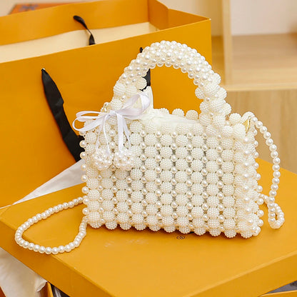 Luxury Handmade Pearl Beaded Evening Bag