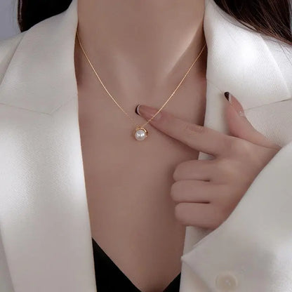 Handmade Adjustable Pearl Pendant Necklace