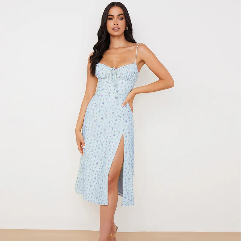 Floral Ruched Bodycon Party Dress