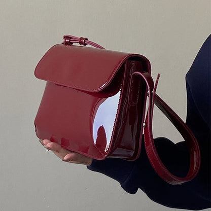 Retro Small Square PU Leather Messenger Bag