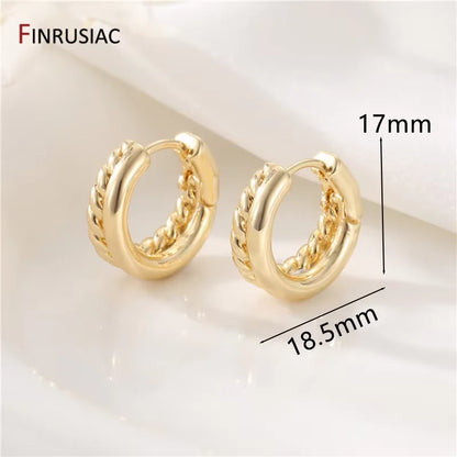 Trendy Gold Circle Hoop Earrings