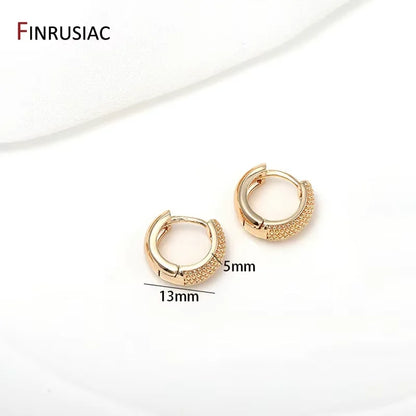 Trendy Gold Circle Hoop Earrings