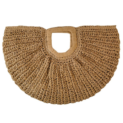 Handmade Boho Straw Beach Tote