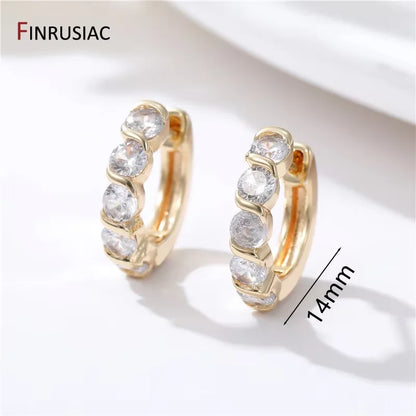Trendy Gold Circle Hoop Earrings