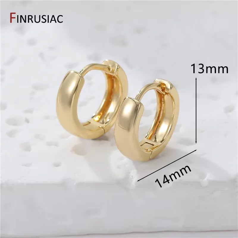 Trendy Gold Circle Hoop Earrings