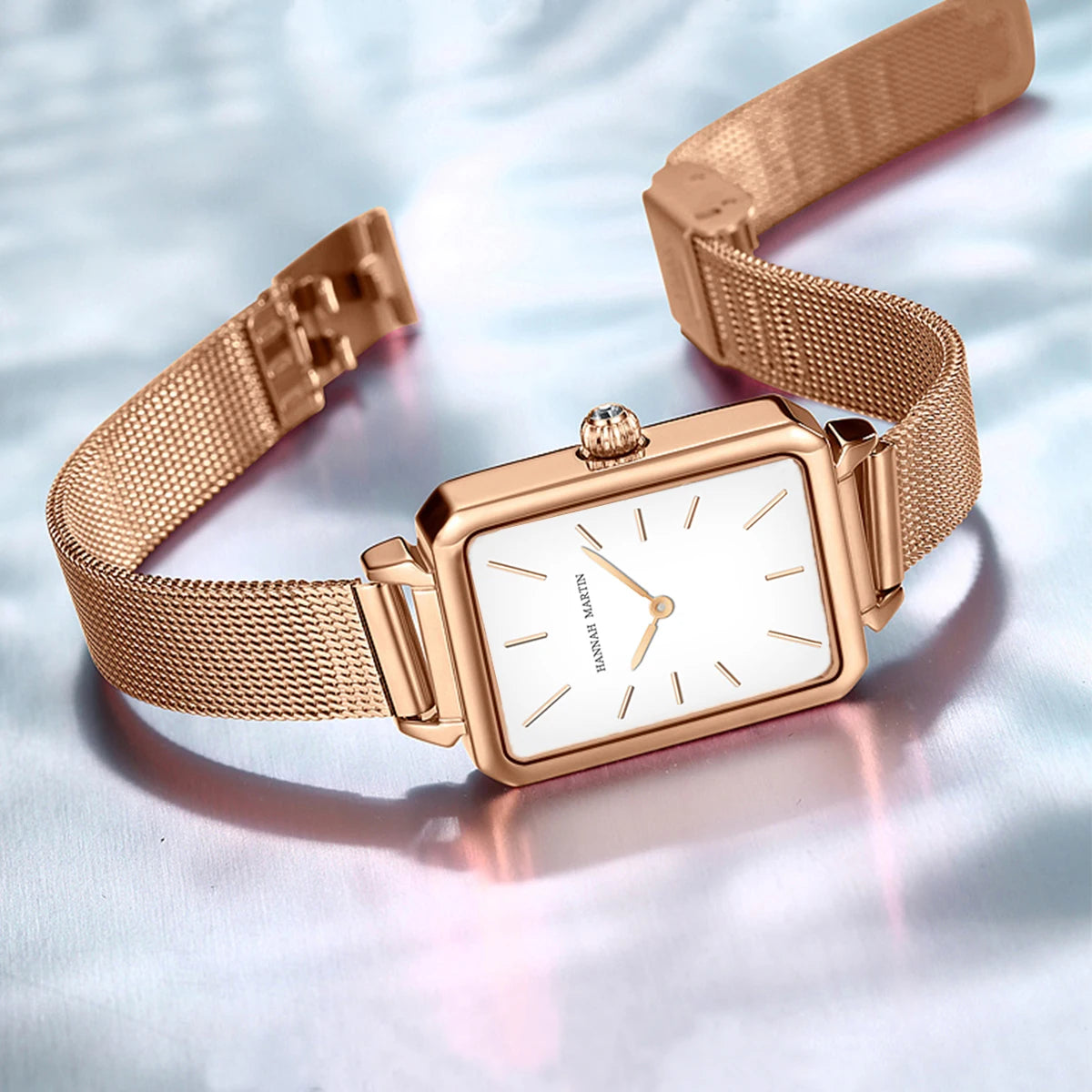 Square Mesh Strap Watch