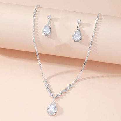 Elegant Droplet Necklace & Earring Set