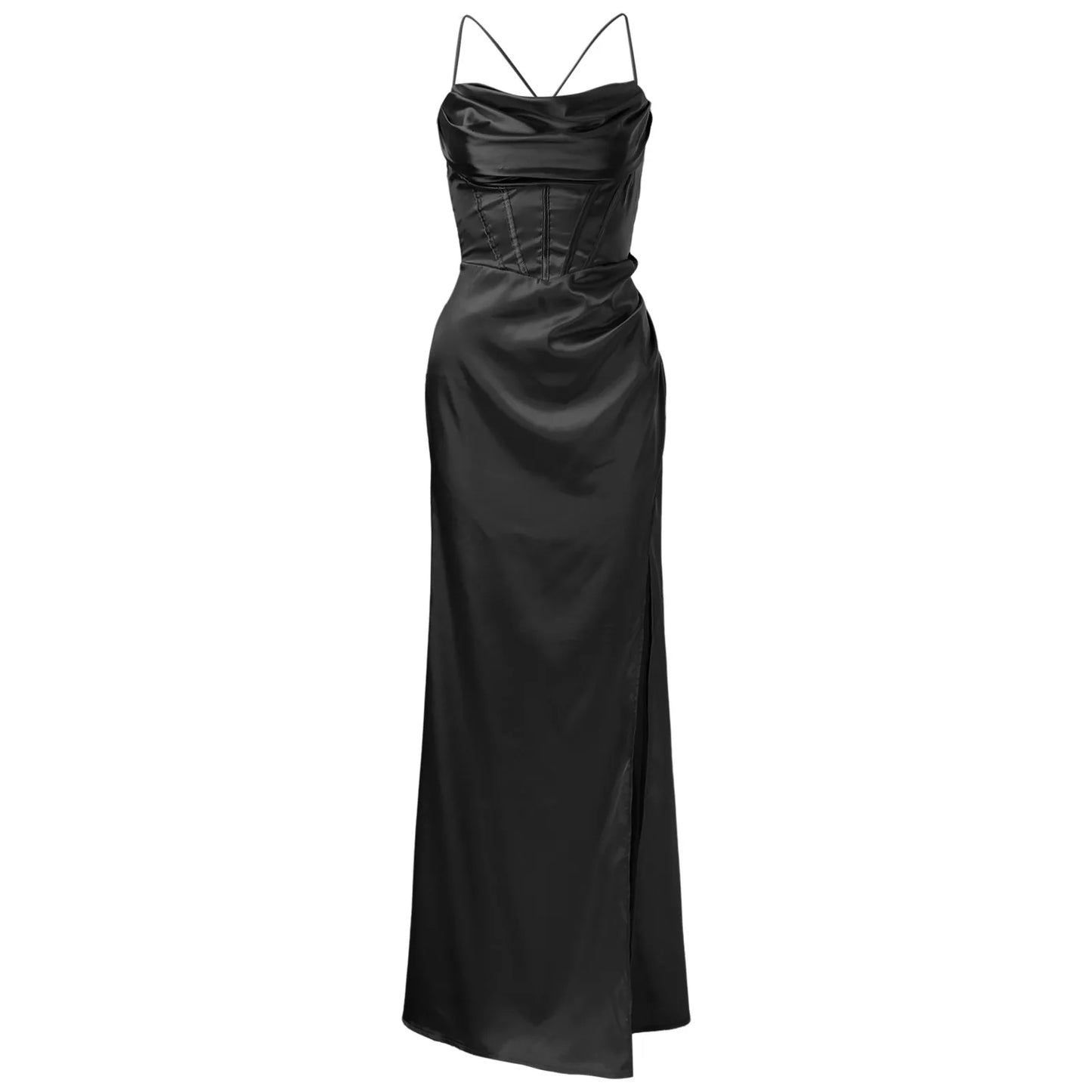Silky Satin Corset Party Dress