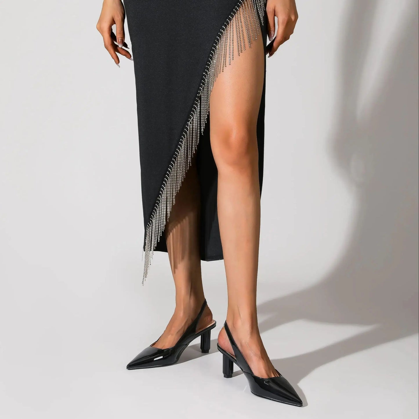 Pointed Slingback Kitten Heels