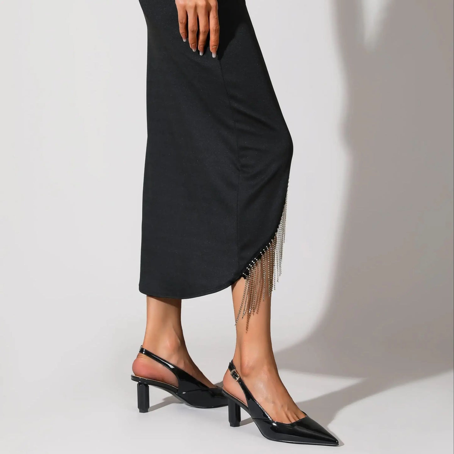 Pointed Slingback Kitten Heels