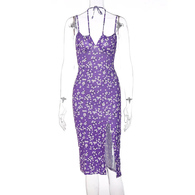 Floral Ruched Bodycon Party Dress