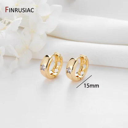 Trendy Gold Circle Hoop Earrings