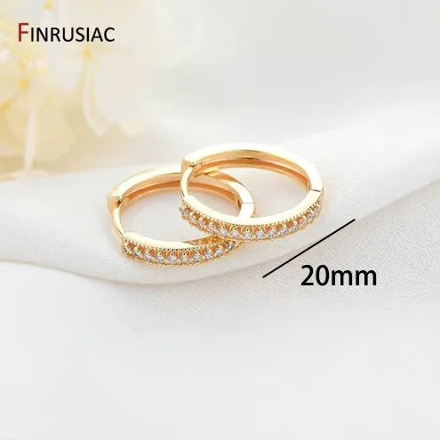 Trendy Gold Circle Hoop Earrings