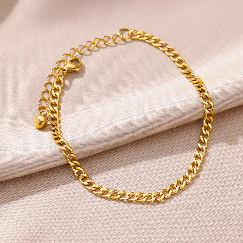 Gold Twist Chain Anklet